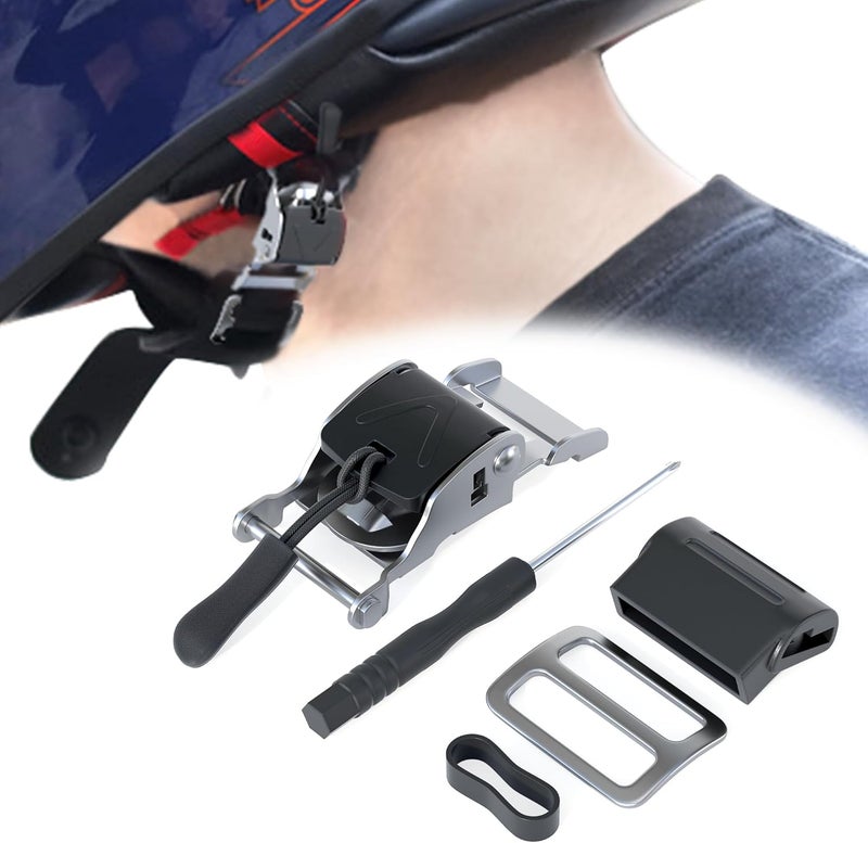 JAGASOL Light Weight Helmet Quick Release Buckle Kit for Motorcycle Helmet, Stainless Steel Motorcycle Helmet Accessories, Helmet Chin Strap Replace D-RING Helmets Up to 1", Max tensile strength 1742N - Image 1
